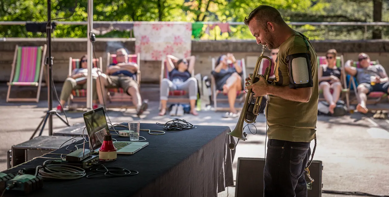 BrassDragon live an Les Digitales Bern 2015, Botanischer Garten Bern – Foto 3 von 10